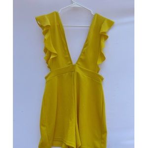 Yellow Party Romper